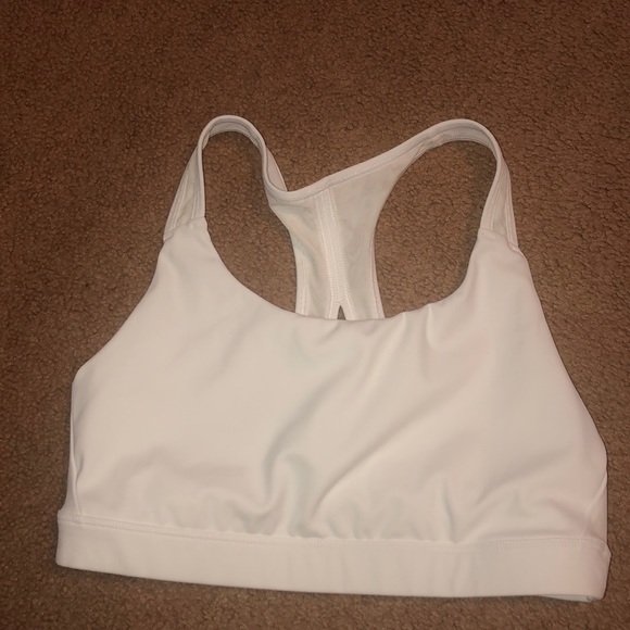 athleta white sports bra